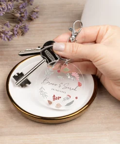 Llaveros de metacrilato transparente personalizados