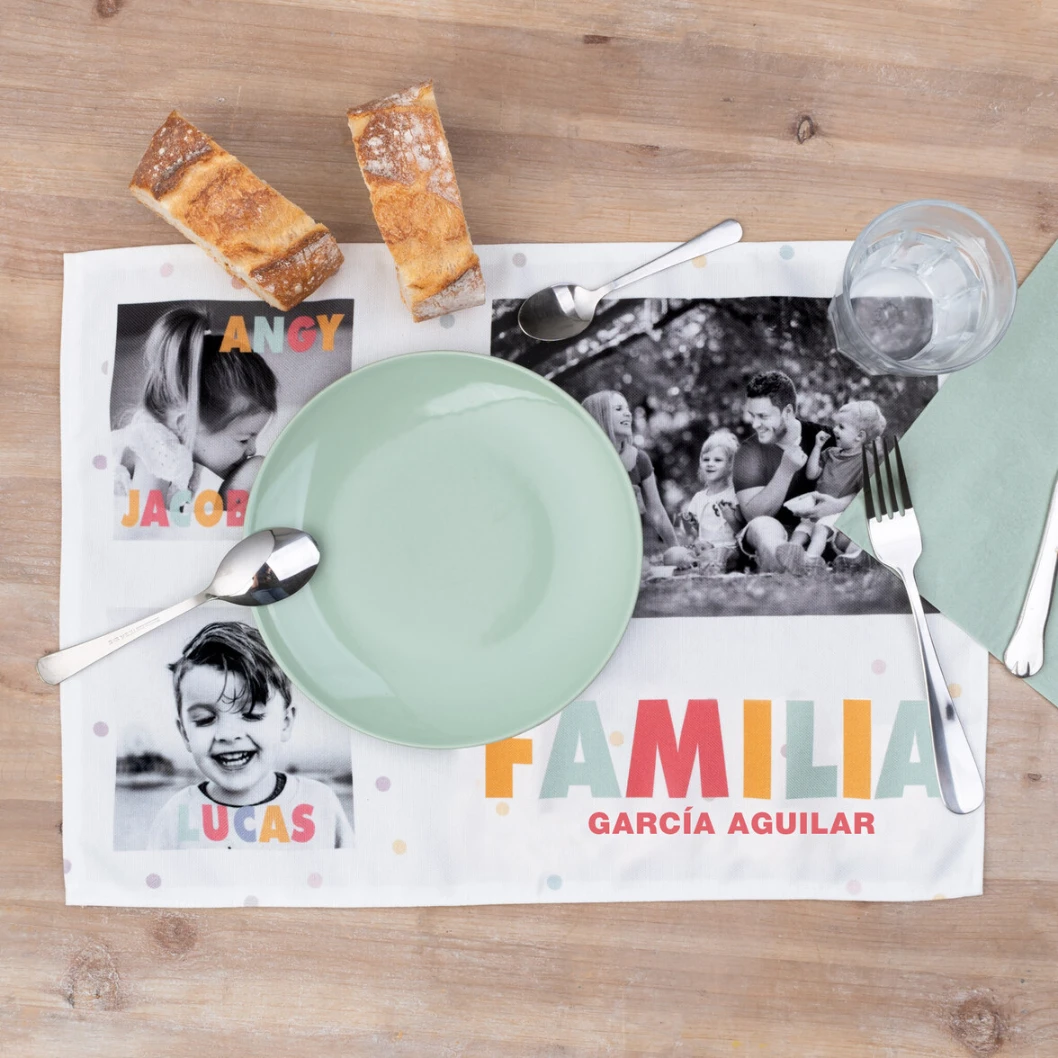 Manteles individuales personalizados de tela y hule - Imagen 8