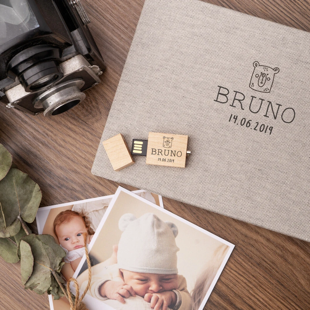 Pendrive usb madera plano personalizado - Imagen 6
