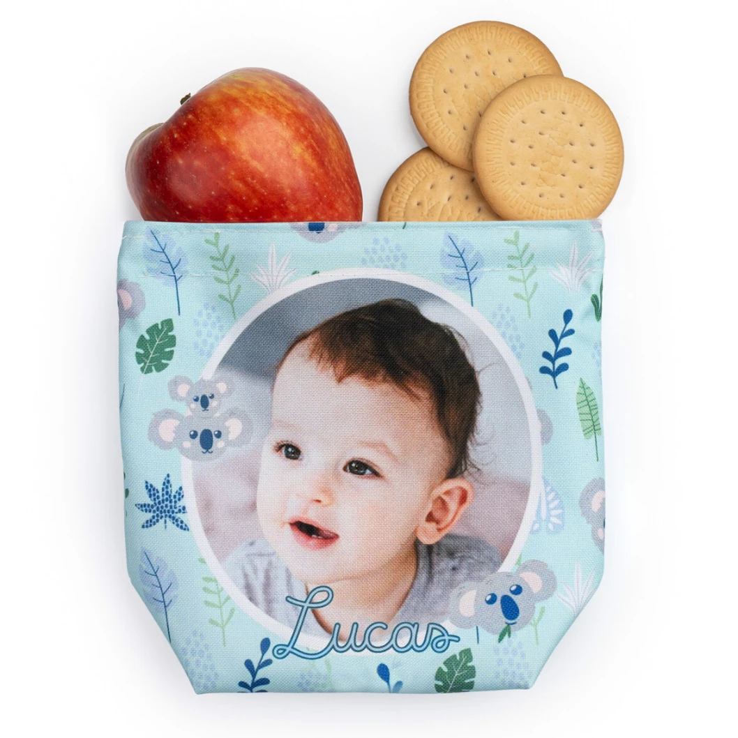 Porta snacks reutilizable personalizado de tela - Imagen 4
