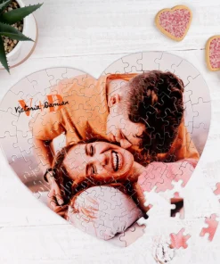 Puzzle personalizado con forma de corazón