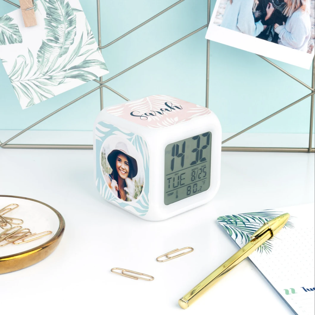 Reloj despertador digital cubo personalizado - Imagen 2