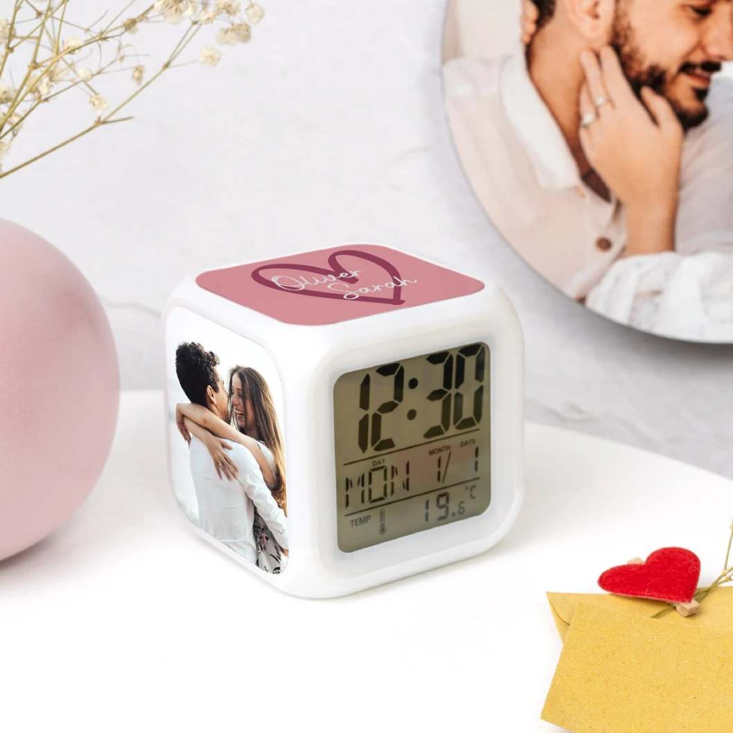Reloj despertador digital cubo personalizado - Imagen 8