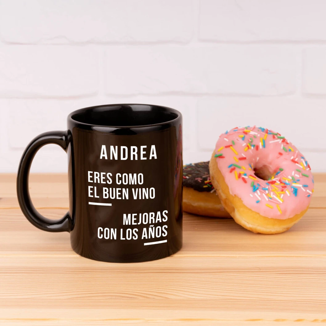 Taza negra personalizada - Imagen 9