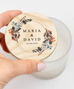 Alternative view of Vela personalizada con tapa de madera