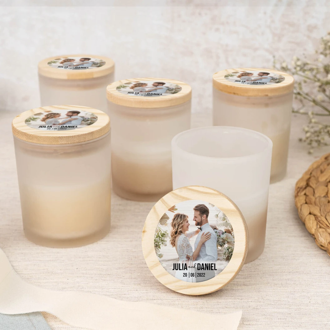 Vela personalizada con tapa de madera - Imagen 6