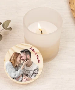 Vela personalizada con tapa de madera - Imagen 3